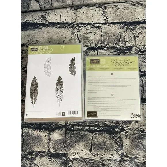Stampin Up FOUR FEATHERS Stamp Set & FEATHERS Die Set - Picture 1 of 15